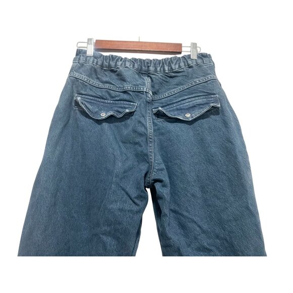 Free People Marx Slouchy Cargo Pants Women 26 Wash Black Wide Leg Grunge Utility - Picture 10 of 16